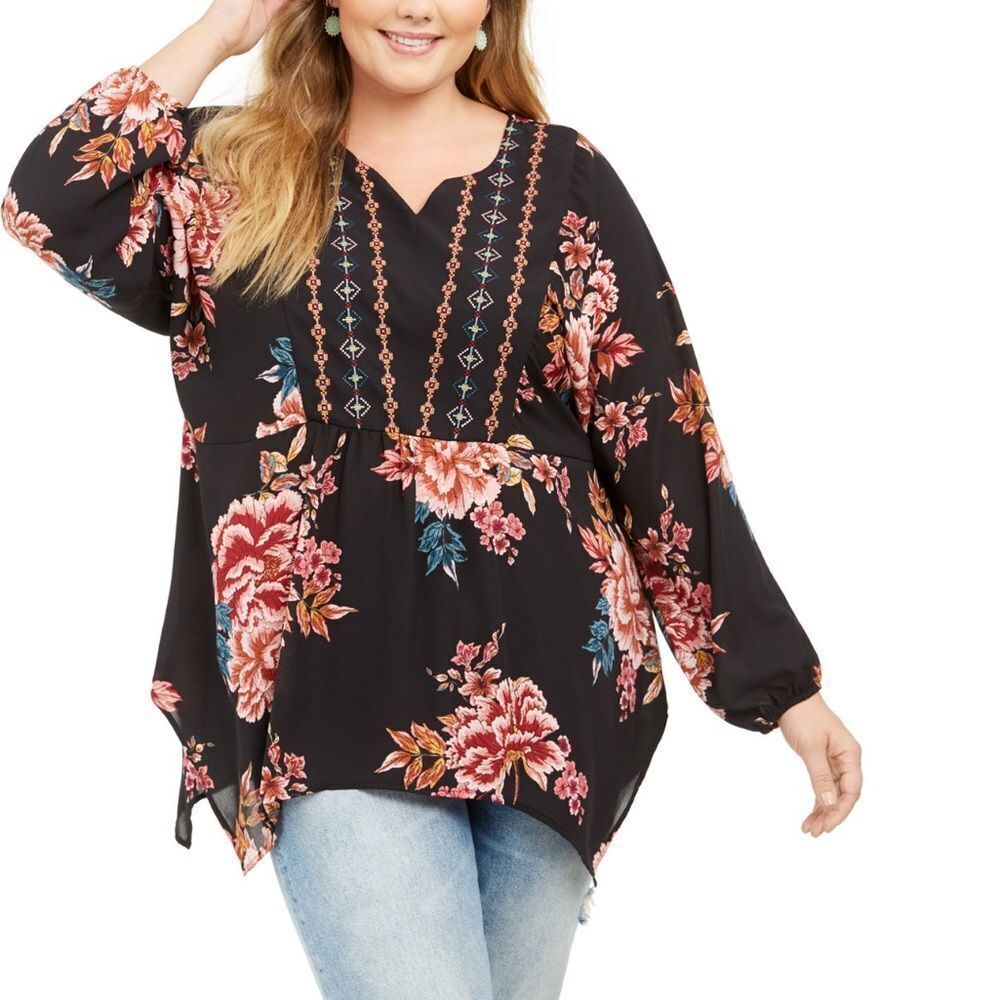 Style & Co Plus Size Floral Blouse